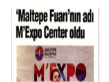'Maltepe Fuarı'nın adı M'Expo Center oldu “Yurt Gazetesi”
